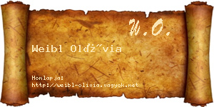 Weibl Olívia névjegykártya